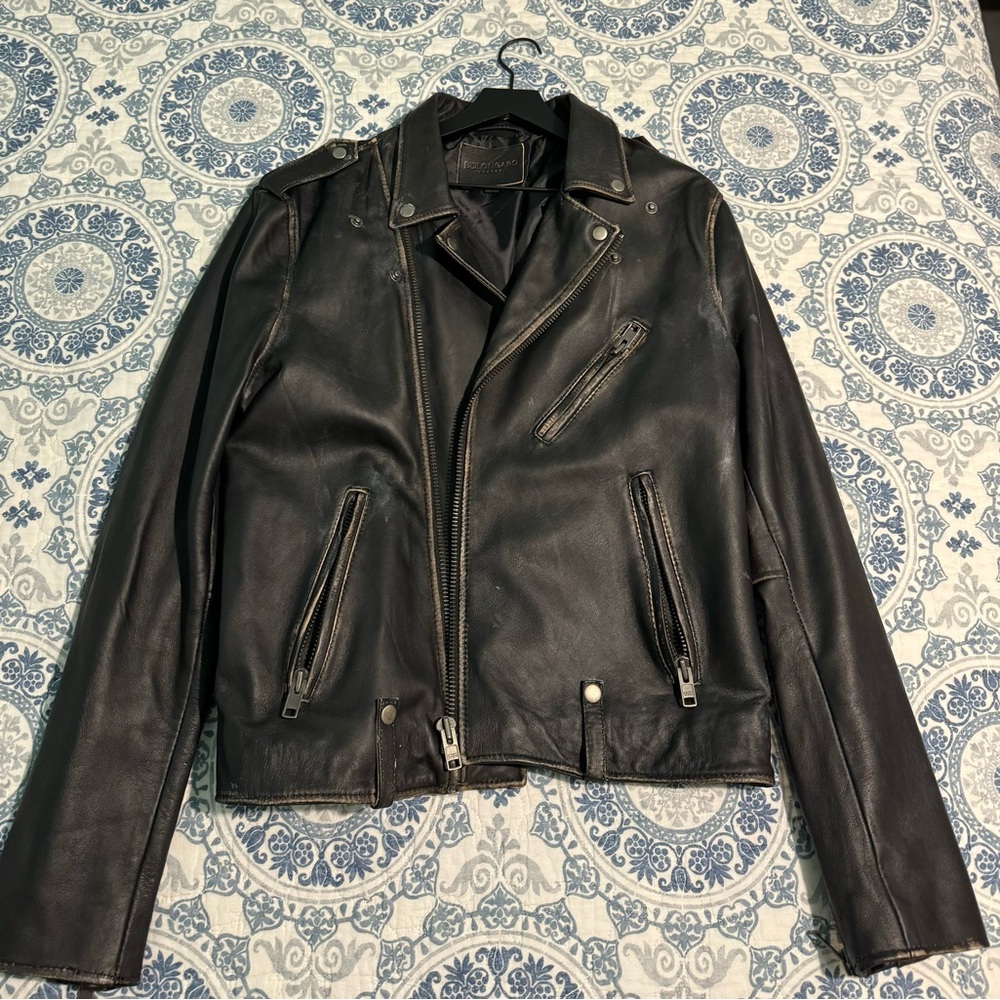 Bolongaro leather biker jacket